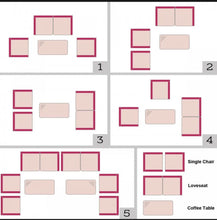 Load image into Gallery viewer, Very Elegant & Relaxing 4 Piece Outdoor Rattan / Wicker Sofa Patio Set With Heavy Duty Glass Coffee Table