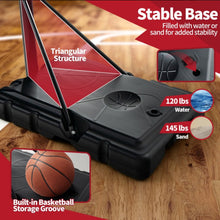 Load image into Gallery viewer, Super Fun Heavy Duty Adjustable Portable Basketball Net Hoop Stand | Shatterproof Backboard | Wheels | 4FT-10FT