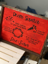 Load image into Gallery viewer, Dear Santa Stain and Painted Wood Tray