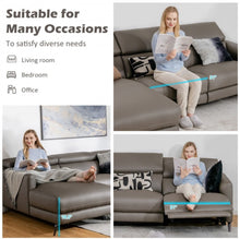 Load image into Gallery viewer, Heavy Duty Elegant Comfortable Leather Air Power Reclining Sectional Sofa Couch With Adjustable Headrests | Electric Recliner | Modern