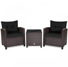Load image into Gallery viewer, Super Relaxing 3-Piece Heavy Duty Rattan / Wicker Patio Furniture Set With Washable Cushions | Waterproof | 6 Colours