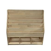Load image into Gallery viewer, Super Cool Intexca Solid Wood Book Shelf Organizer | 5 Tier Book Shelf With 3 Storage Shelf’s For Children, Adults, Schools, Nurseries, Classrooms