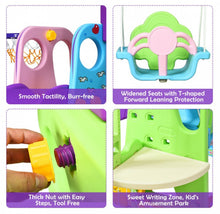 Load image into Gallery viewer, Super Fun 6-in-1 Playground Set | Basketball | Slide | Swing | Soccer | Ring Toss