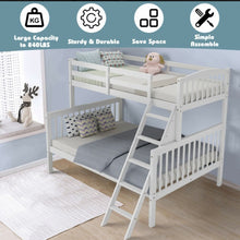 Load image into Gallery viewer, Heavy Duty Elegant & Modern Twin Over Full Bunk Bed With Ladder, Guardrail | Stacked Or Separated | Large Storage Under Bed | Easy Assembly