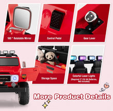 Load image into Gallery viewer, 2025 Upgraded 12V Licensed 2 Seater Toyota FJ40 12V Ride On Car | Colourful Lights | Seatbelt | Storage| 2 Speeds | 14” Tires | Upgraded Shocks | Remote