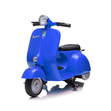 Load image into Gallery viewer, Super Cool Elegant 2025 Vespa Kids Ride On Car Motorcycle Vespa 1 Seater Scooter 12V | Music | USB Ready | LED Lights