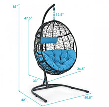 Load image into Gallery viewer, Outdoor / Indoor Patio Egg Swing Chair W/ Stand, Cushion, Pole, Basket - Heavy Duty Chair | Very Comfy Cushions | Hammock | Comes In 2 Colours | Holds 250lbs