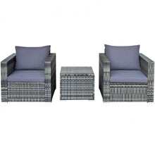 Load image into Gallery viewer, Heavy Duty Elegant Very Comfortable 3 Piece Patio Rattan Furniture Bistro Sofa Couch Set With Thick Cushions