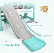 Load image into Gallery viewer, Adorable Cute Toddler Teddy Bear Playground Set With Slide | Swing | Wall Climbing | Ladder | Basketball Net | Indoor | Outdoor