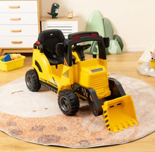 Load image into Gallery viewer, 2025 Heavy Duty 12V Kids 1 Seater Ride On Construction Tractor With Electric Adjustable Easy To Use Bucket , Push To Start, Horn, Music