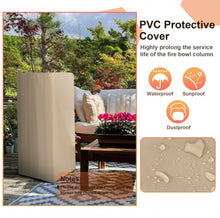 Load image into Gallery viewer, Elegant Heavy Duty 48 Inch Propane Fire Bowl Column With Beautiful Lava Rocks & PVC Cover | Easy Access Door | Easy On/Off Switch | Patio Fire Pit