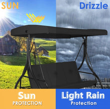 Load image into Gallery viewer, Super Elegant 3 Person Outdoor Patio Swing Hammock With Adjustable Tilt Canopy | 5 Colours | Soft Cushions | Heavy Duty | Holds 530lbs
