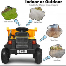 Load image into Gallery viewer, New 2025 Kids 12V Kids Ride On Dump Truck 1 Seater | Electric Bucket | Dump Bed | Shovel | Seatbelt | Push To Start | Remote