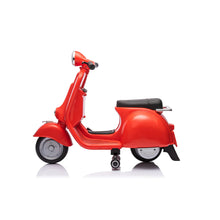 Load image into Gallery viewer, Super Cool Elegant 2025 Vespa Kids Ride On Car Motorcycle Vespa 1 Seater Scooter 12V | Music | USB Ready | LED Lights
