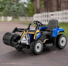 Load image into Gallery viewer, Super Cool 12V Kids Ride On Car Road Asphalt Roller | USB Compatible | LED Lights | Raisable Roller | Heavy Duty Seat, Tires | Remote