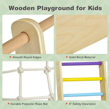 Load image into Gallery viewer, Super Fun 8-in-1 Heavy Duty Climber Playground Play-set For Kids With Slide | Climbing Net | Slide | Rock Climbing | Monkey Bars | Abacus Game | Swing | Drawing Board