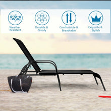 Load image into Gallery viewer, Elegant 2-Piece Outdoor Patio Lounge Chair Chaise Fabric | Adjustable Reclining Armrest | Heavy Duty