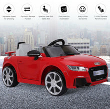 Load image into Gallery viewer, 2025 Licensed Audi TT RS Ride On Car Upgraded | 12V | 1 Seater | Music | Seat Belt | LED Lights | Remote
