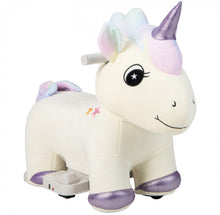 Load image into Gallery viewer, 2025 Upgraded Adorable Riding Unicorn 6V Kids Ride On Toy / Car | Handle Bars | Music | 10” Seat Height | Up To 5 Kph