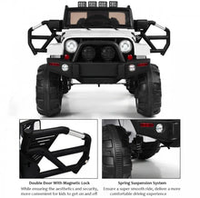 Load image into Gallery viewer, Super Cool 2025 1 Seater Jeep Style 12V Ride On Car For Kids | Remote | LED Lights | Music | Ages 3-6