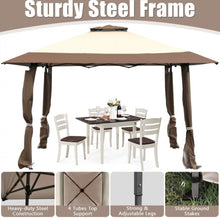 Load image into Gallery viewer, Heavy Duty 13ft By 13ft Beautiful Pop Up Gazebo Tent With Carry Bag For Patio, Garden, The Beach, Pool | Patio Canopy