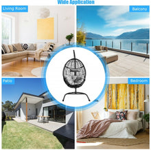 Load image into Gallery viewer, Outdoor / Indoor Patio Egg Swing Chair W/ Stand, Cushion, Pole, Basket - Heavy Duty Chair | Very Comfy Cushions | Hammock | Comes In 2 Colours | Holds 250lbs
