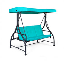Load image into Gallery viewer, Super Elegant 3 Person Outdoor Patio Swing Hammock With Adjustable Tilt Canopy | 5 Colours | Soft Cushions | Heavy Duty | Holds 530lbs