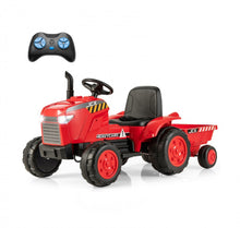 Load image into Gallery viewer, Super Cool 12Volt 2025 Kids Ride On Car Tractor With Trailer | USB | Lights | Horn | Radio | 3-7KPH Approx | Ages 3-8 | Remote