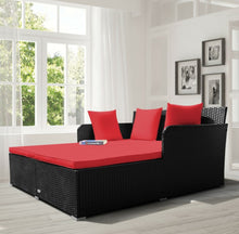 Load image into Gallery viewer, Very Relaxing XXL Spacious Outdoor Rattan Patio Day Bed | Upholstered Extremely Comfortable Cushions, Pillows | Sectional Furniture Set