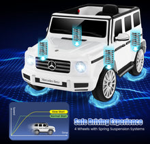 Load image into Gallery viewer, Licensed 2025 Mercedes-Benz 12V AMG G500 Gwagon 1 Seater Kids Ride On Car | Bluetooth | LED Lights | Remote | Rocking Mode | 4x4