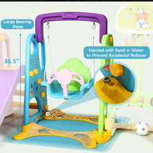 Load image into Gallery viewer, Super Fun 6-in-1 Playground Set | Basketball | Slide | Swing | Soccer | Ring Toss