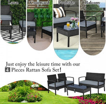 Load image into Gallery viewer, Very Relaxing & Elegant 4 Piece Patio Furniture Set Cushioned With Love Seat | Table