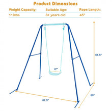 Load image into Gallery viewer, Super Fun Heavy Duty Outdoor Kids Swing Set | Strong Frame | Ground Stakes | Easy Assembly | Holds 110lbs | Great For Any Playground