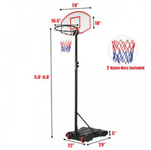 Load image into Gallery viewer, Super Cool Heavy Duty Adjustable Basketball Net / Hoop With Wheels | Stand | From 5.5ft To 7ft | Indoor | Outdoor