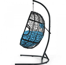 Load image into Gallery viewer, Outdoor / Indoor Patio Egg Swing Chair W/ Stand, Cushion, Pole, Basket - Heavy Duty Chair | Very Comfy Cushions | Hammock | Comes In 2 Colours | Holds 250lbs