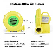 Load image into Gallery viewer, Super Cute & Adorable Princess Theme 3-in-1 Inflatable Bouncy House With 480W Blower