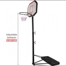 Load image into Gallery viewer, Super Cool Basketball Net Hoop Heavy Duty 43 Inches Indoor | Outdoor | Adjustable Height | Can Be Filled With Sand / Water | 6.6’ - 10’