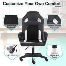 Load image into Gallery viewer, Classy PU Leather Gaming Chair, Ergonomic Swivel Computer Chair with 5 Wheels, Armrests for Home, Office