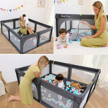 Load image into Gallery viewer, Awesome Baby Playpen, 200 x 180 cm Extra Large Playyard, Reliable Kids Activity Center W Anti-Slip Suckers & Super Soft Breathable Mesh for Babies, Toddlers (Dark Grey)