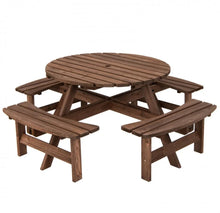Load image into Gallery viewer, Super Cool Big 8 Seater Rustic Wood Design Patio Picnic Table Dining Seat Bench | Large Benches | Heavy Duty