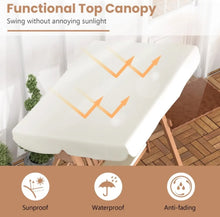 Load image into Gallery viewer, Heavy Duty Comfortable Patio Outdoor 2-Seater Swing Bench | Heavy Duty Frame | Sturdy Metal Hanging Chains | Porch Canopy Swing | Waterproof