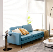 Load image into Gallery viewer, Heavy Duty Elegant 3-Seater Sectional Sofa Couch With Armrests | Storage Compartment | Metal Legs | Easy Assembly | Holds 1980Lbs | Linen or Leather Fabric