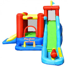 Load image into Gallery viewer, Super Cool & Fun Inflatable 9-in-1 Bouncy Kids Water Park With Slide | 860W Blower | Jumping | Climbing | Ring Game | Ball Blowing | Basketball