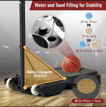 Load image into Gallery viewer, Super Fun Portable Adjustable Height Basketball Net Hoop With Wheels | 4.3ft-8.2ft | Indoor | Outdoor