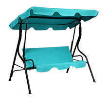 Load image into Gallery viewer, Super Relaxing 3 Person Outdoor Patio Canopy Swing With Cushioned Steel Frame | Porch Swing | Adjustable Canopy | High Weight Capacity