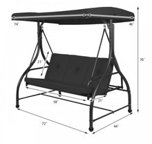 Load image into Gallery viewer, Super Elegant 3 Person Outdoor Patio Swing Hammock With Adjustable Tilt Canopy | 5 Colours | Soft Cushions | Heavy Duty | Holds 530lbs