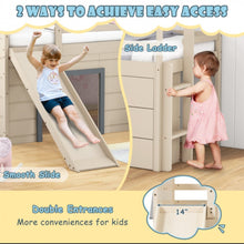 Load image into Gallery viewer, Super Cute, Adorable Heavy Duty 3-In-1 Twin Loft Bed With Smooth Slide, Side Ladder Drawers For Kids/Teens | Solid Wood Material | Bottom Game Space