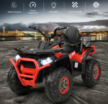 Load image into Gallery viewer, 2025 Upgraded 12V ATV 4 Wheeler Ride On Toy / Car 1 Seater | LED Lights | 2 Speeds | Seat Belt | 4 Wheel Suspension | Push To Start | USB Ready | Big 1 Seater