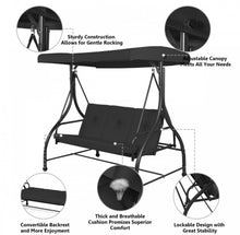 Load image into Gallery viewer, Super Elegant 3 Person Outdoor Patio Swing Hammock With Adjustable Tilt Canopy | 5 Colours | Soft Cushions | Heavy Duty | Holds 530lbs