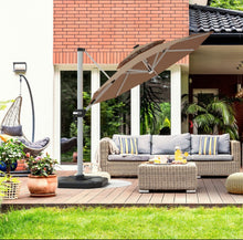 Load image into Gallery viewer, Heavy Duty Aluminum Solar Power LED Light Patio Cantilever Umbrella 10Ft Without Weight Base